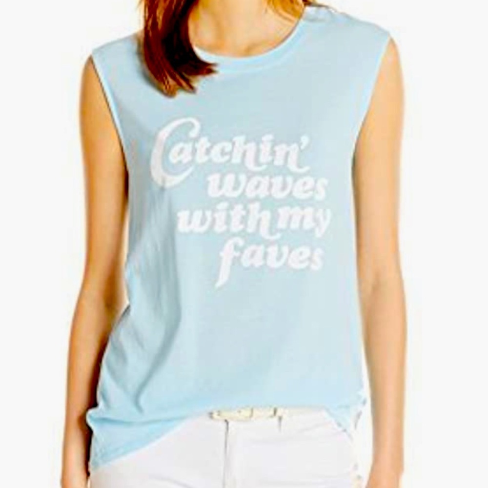Rebecca Minkoff Catchin Waves Muscle Tee Tank